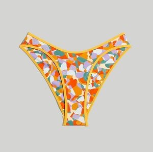 NWT MADEWELL X OOKIOH Casablanca Bikini Bottom In Floral Print Size S